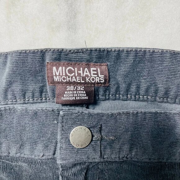 Michael Kors Mens Black Slim Fit Stretch Corduroy Pants tagged 38x32 mea. 36x30 - Picture 3 of 11